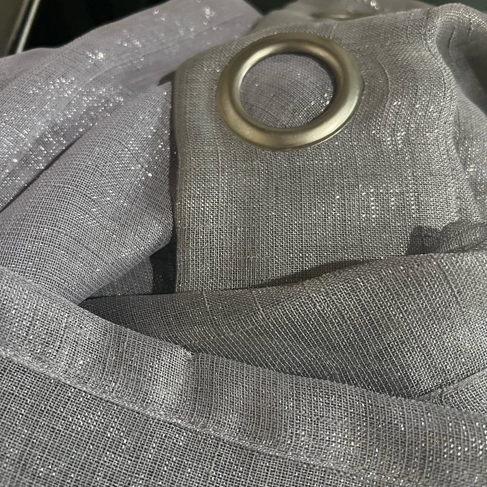 Silver Sheer Curtain with Grommet